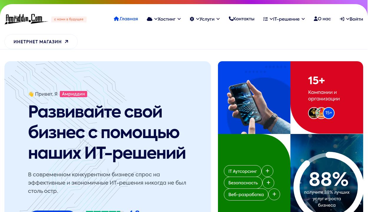Превью главной страницы amriddin.com