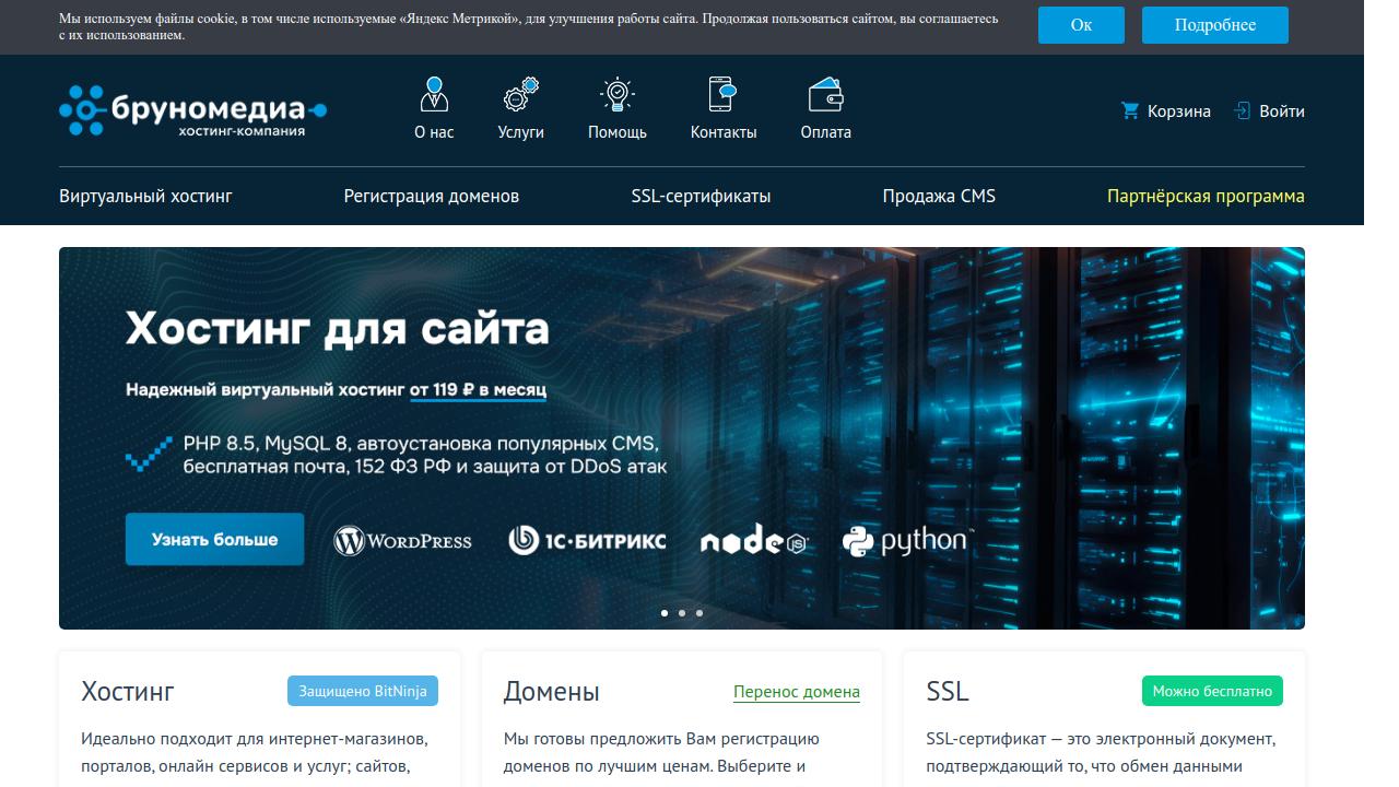 Превью главной страницы brunomedia.ru
