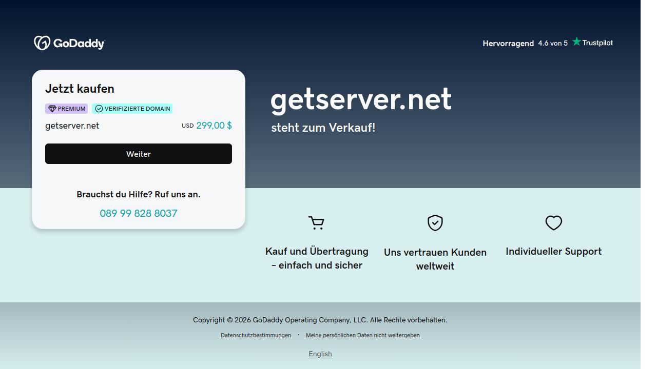 Превью главной страницы getserver.net