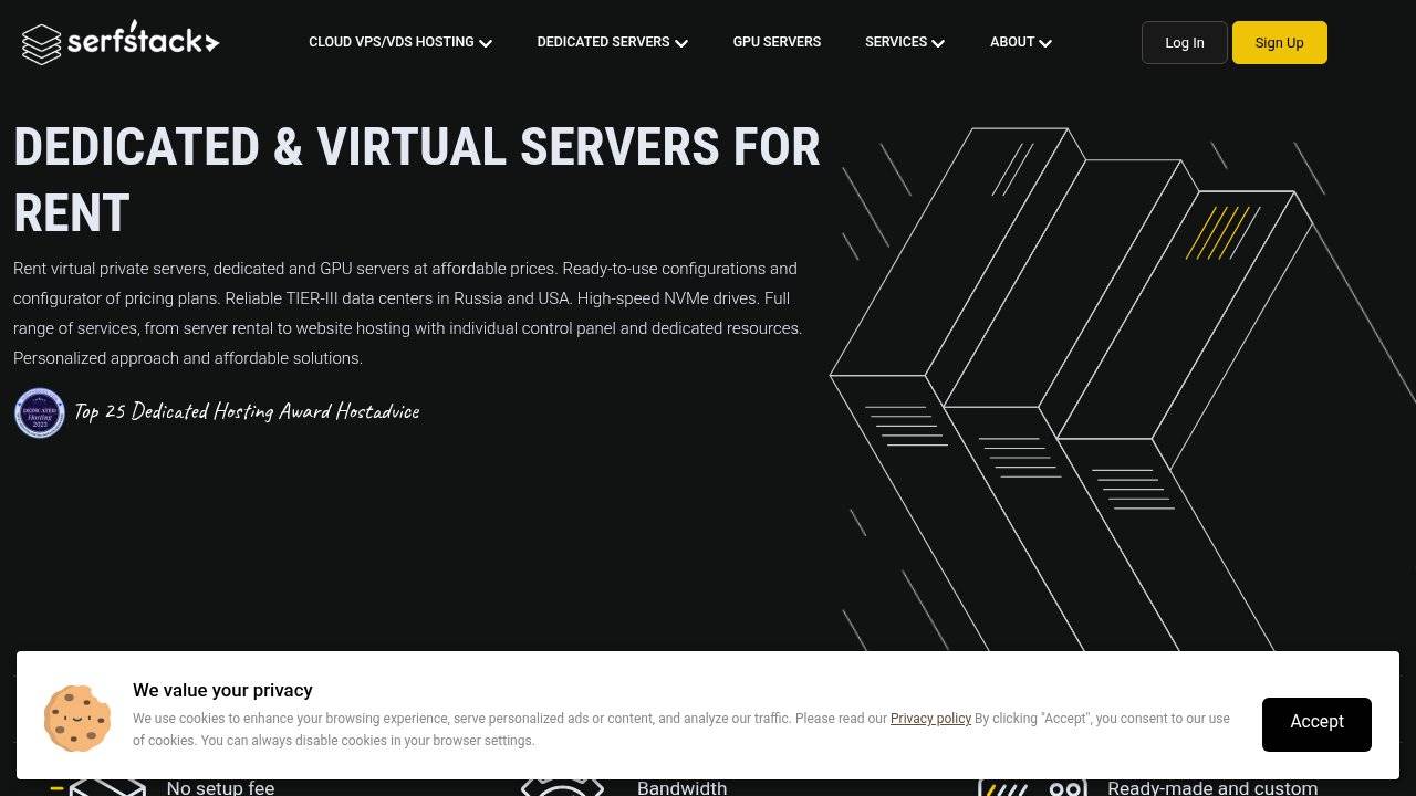 Превью главной страницы serfstack.com