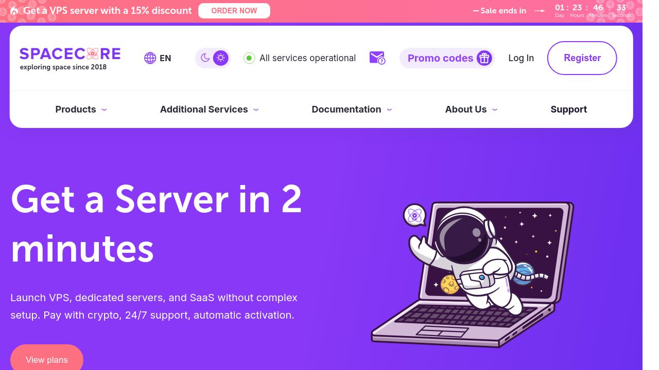 Превью главной страницы spacecore.pro
