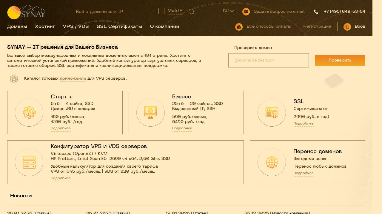 Превью главной страницы synay.net