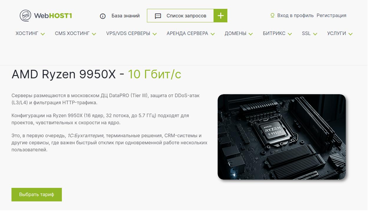 Превью главной страницы webhost1.ru