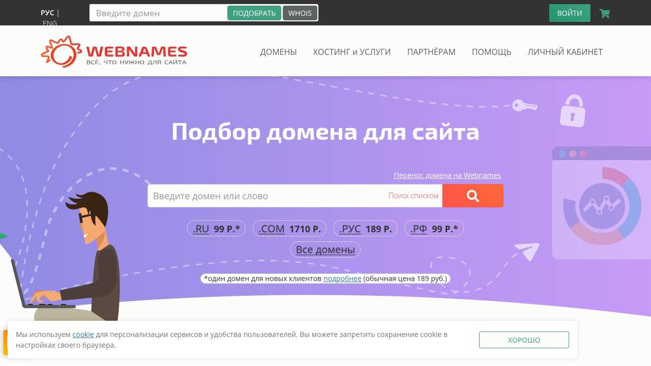 Превью главной страницы webnames