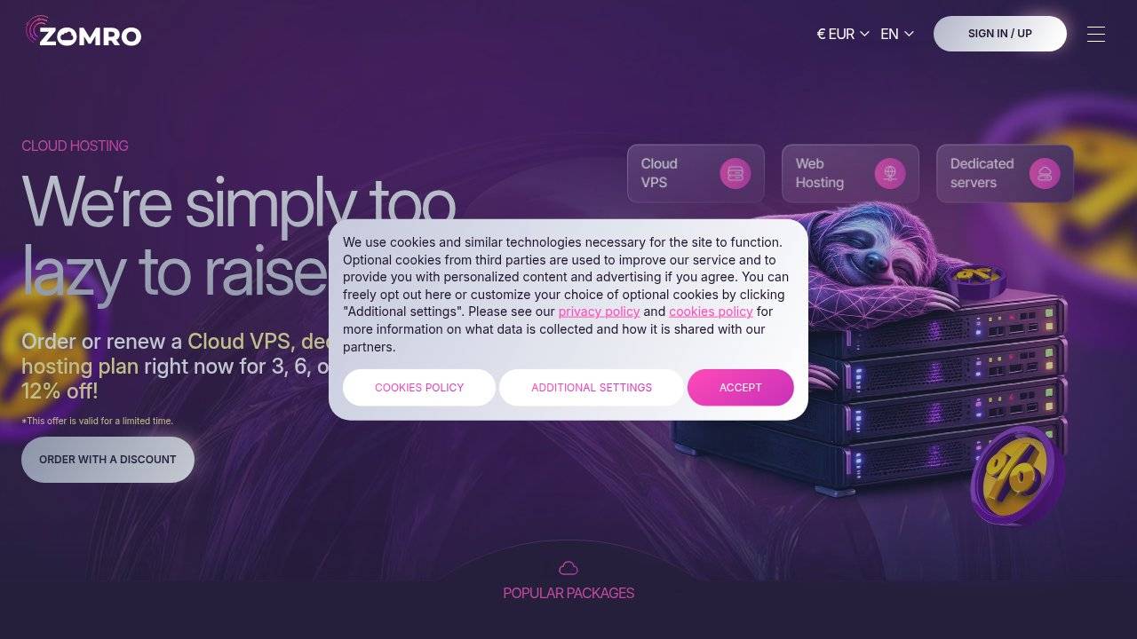 Превью главной страницы zomro.com